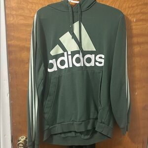 Adidas Green Sweatshirt Casual Athletic Wear